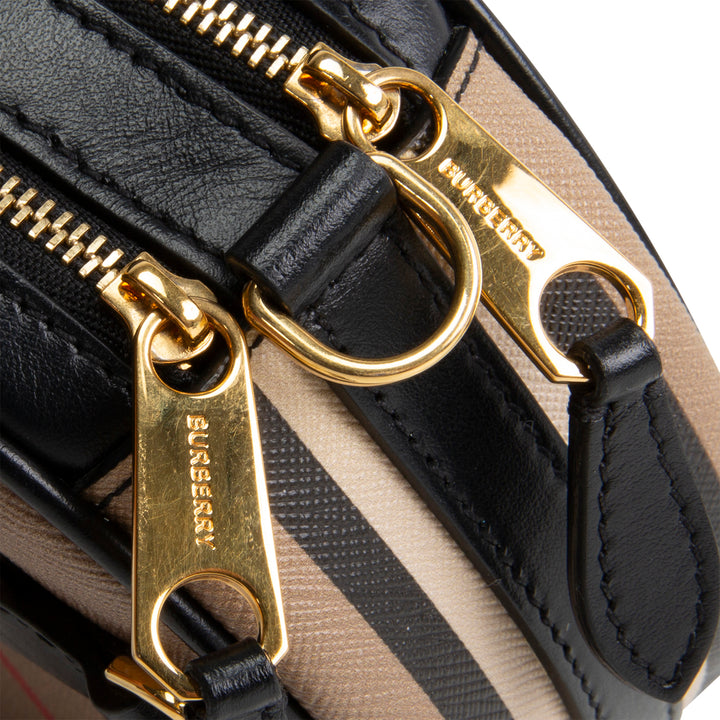 BURBERRY Icon Strip Round Crossbody E - Canvas
