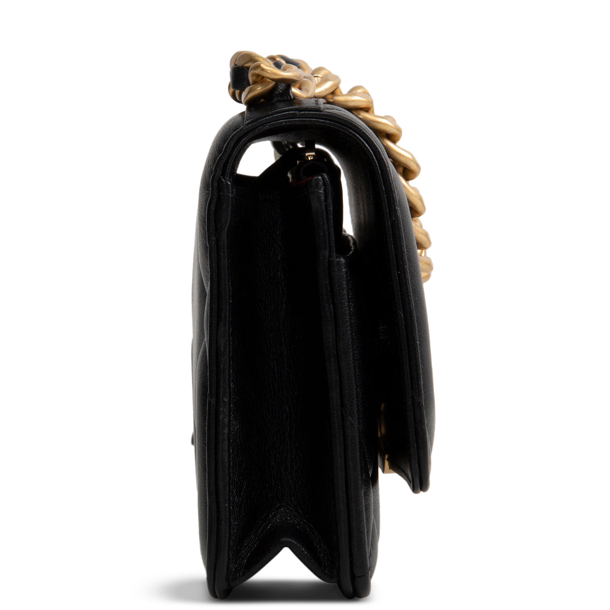 CHANEL Lambskin 19 Wallet On Chain - Black