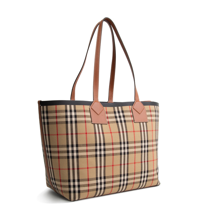 BURBERRY Check Tote w/ Pouch