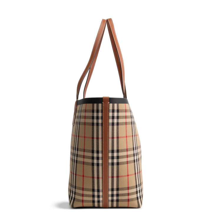 BURBERRY Check Tote w/ Pouch
