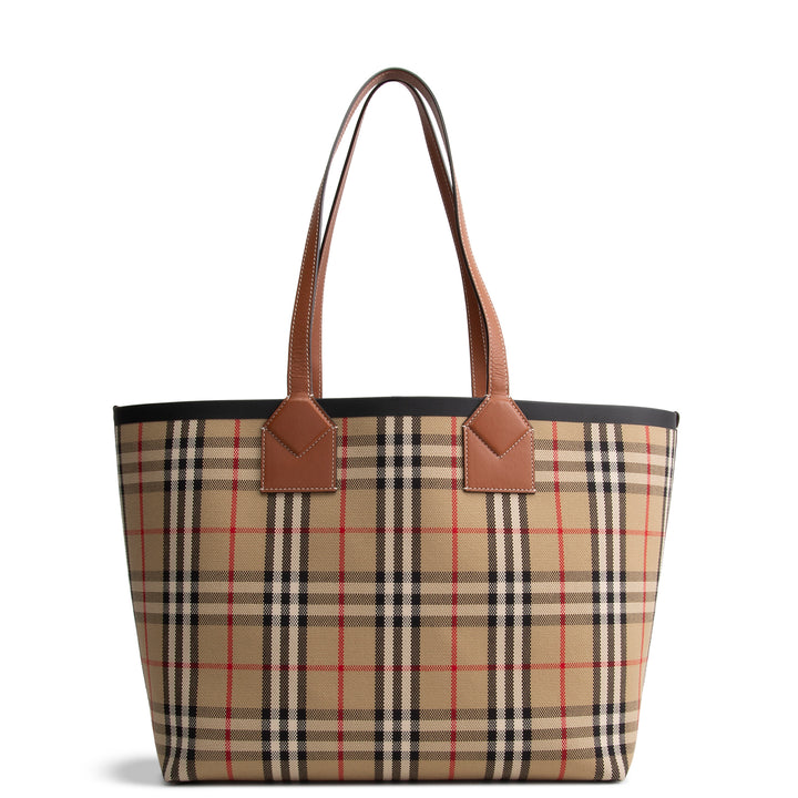 BURBERRY Check Tote w/ Pouch