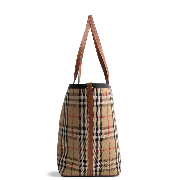 BURBERRY Check Tote w/ Pouch