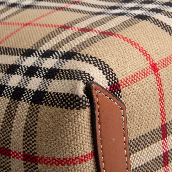 BURBERRY Check Tote w/ Pouch