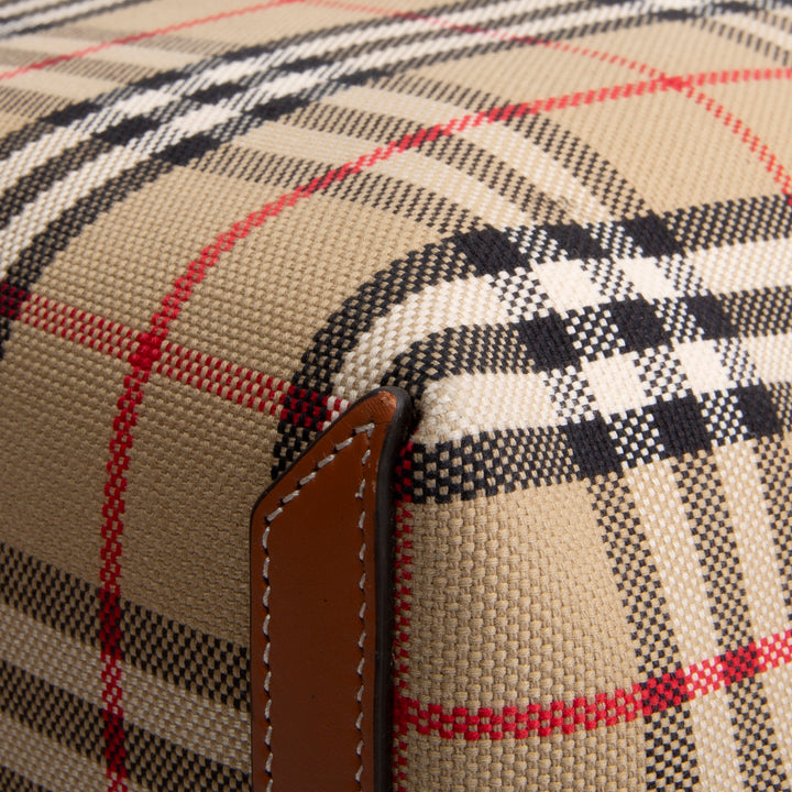BURBERRY Check Tote w/ Pouch