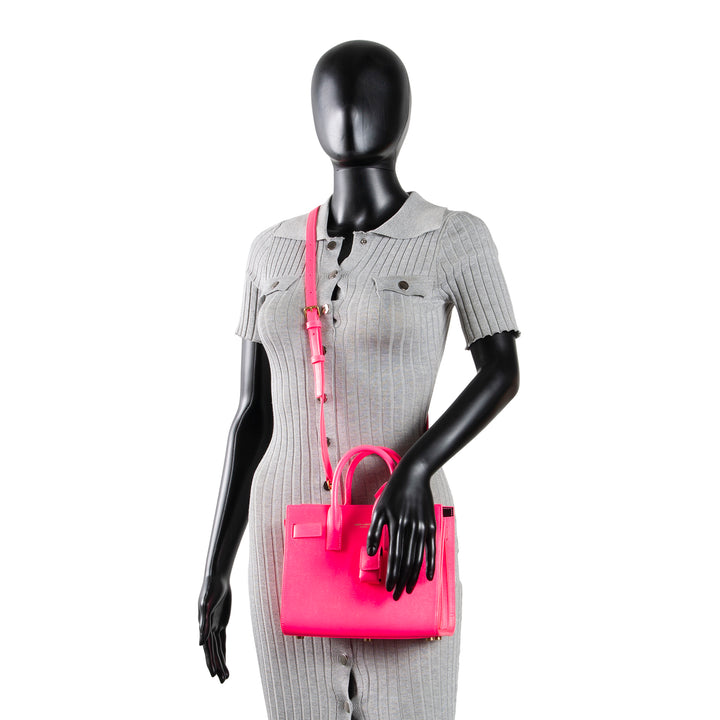 SAINT LAURENT Sac de Jour Nano - Neon Pink