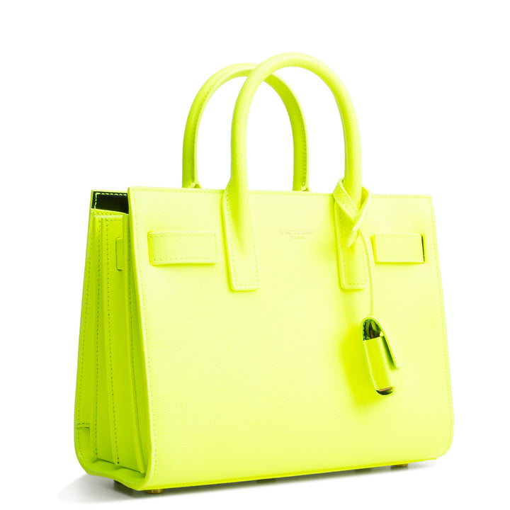 SAINT LAURENT Sac de Jour Nano - Neon Yellow