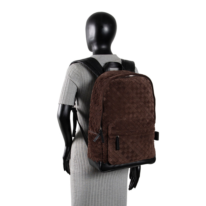 BOTTEGA VENETA Intrecciato Suede Backpack