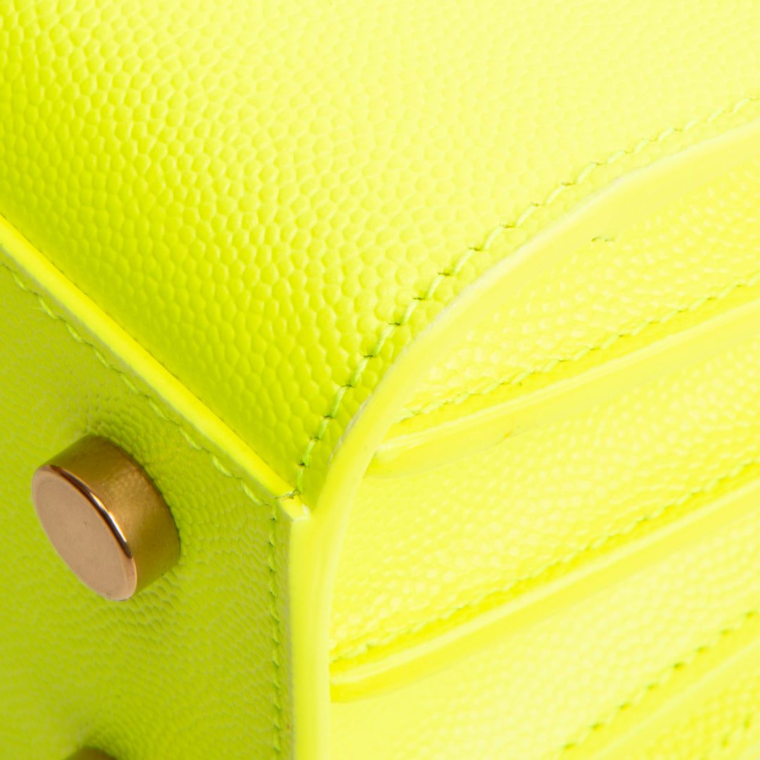 SAINT LAURENT Sac de Jour Nano - Neon Yellow