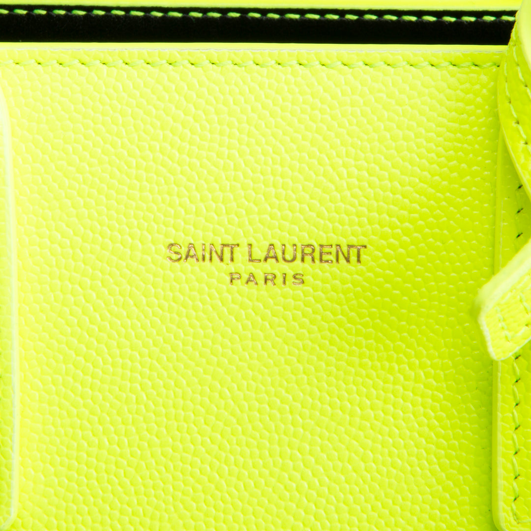 SAINT LAURENT Sac de Jour Nano - Neon Yellow