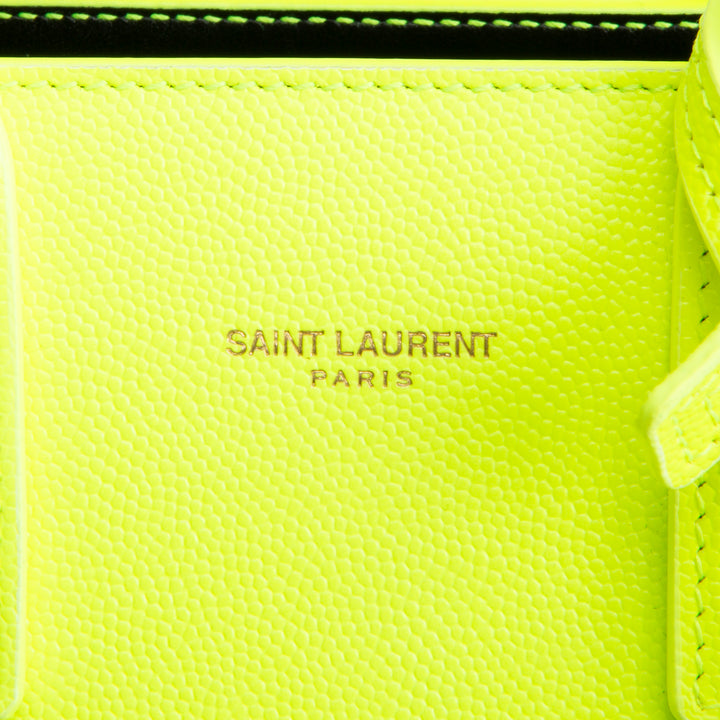 SAINT LAURENT Sac de Jour Nano - Neon Yellow