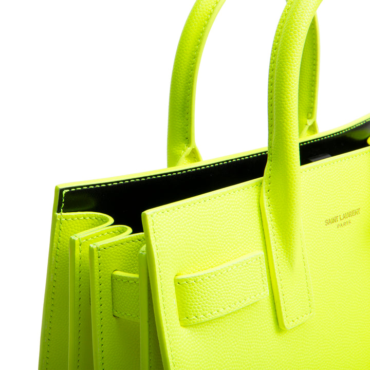 SAINT LAURENT Sac de Jour Nano - Neon Yellow