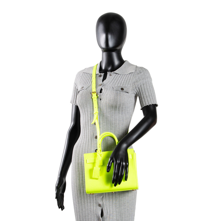 SAINT LAURENT Sac de Jour Nano - Neon Yellow