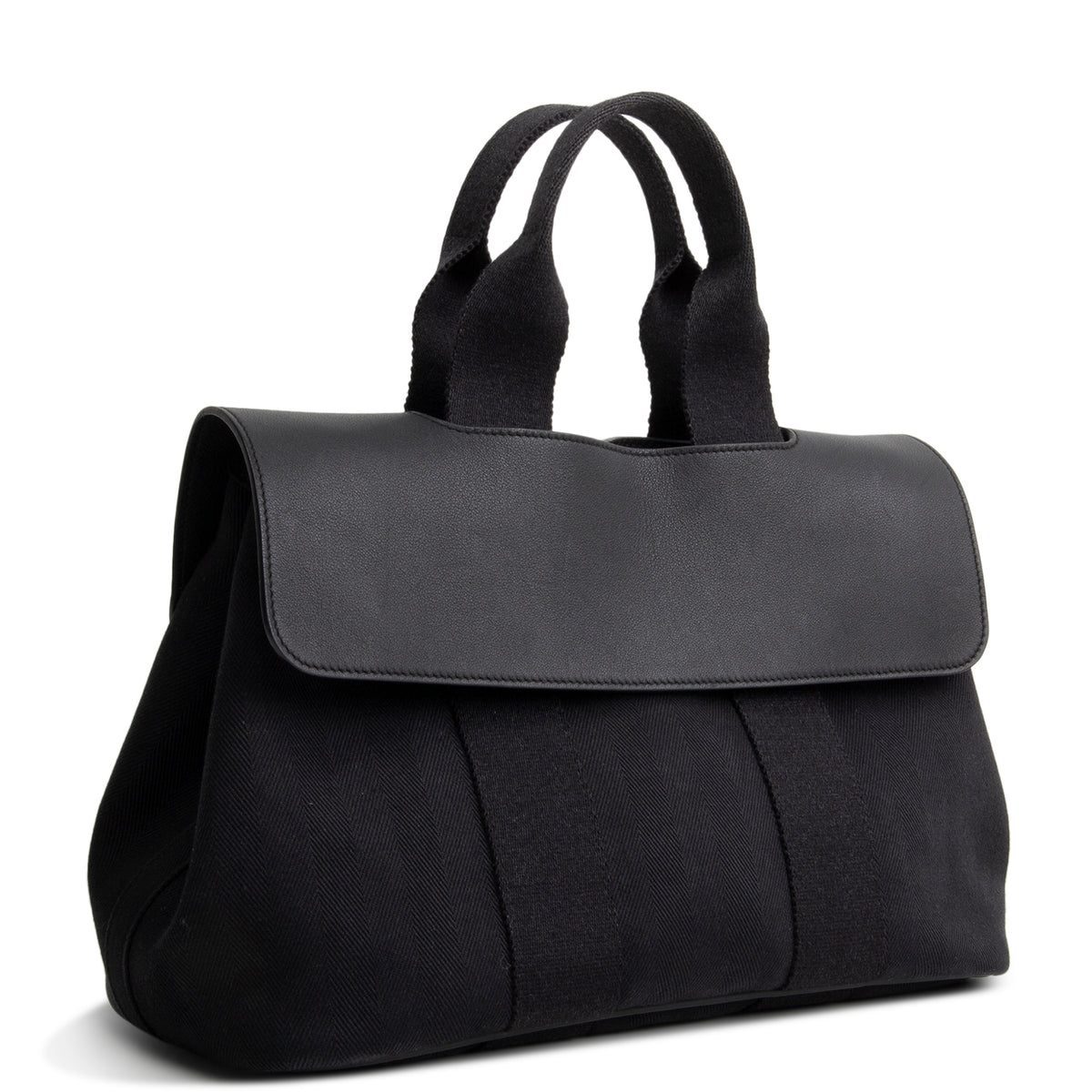 HERMES Toile Swift Valparaiso PM Tote - Palladium Hardware