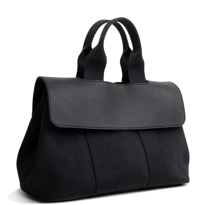 HERMES Toile Swift Valparaiso PM Tote - Palladium Hardware