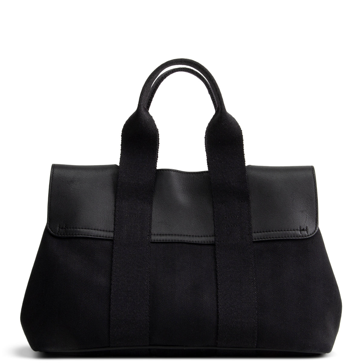 HERMES Toile Swift Valparaiso PM Tote - Palladium Hardware