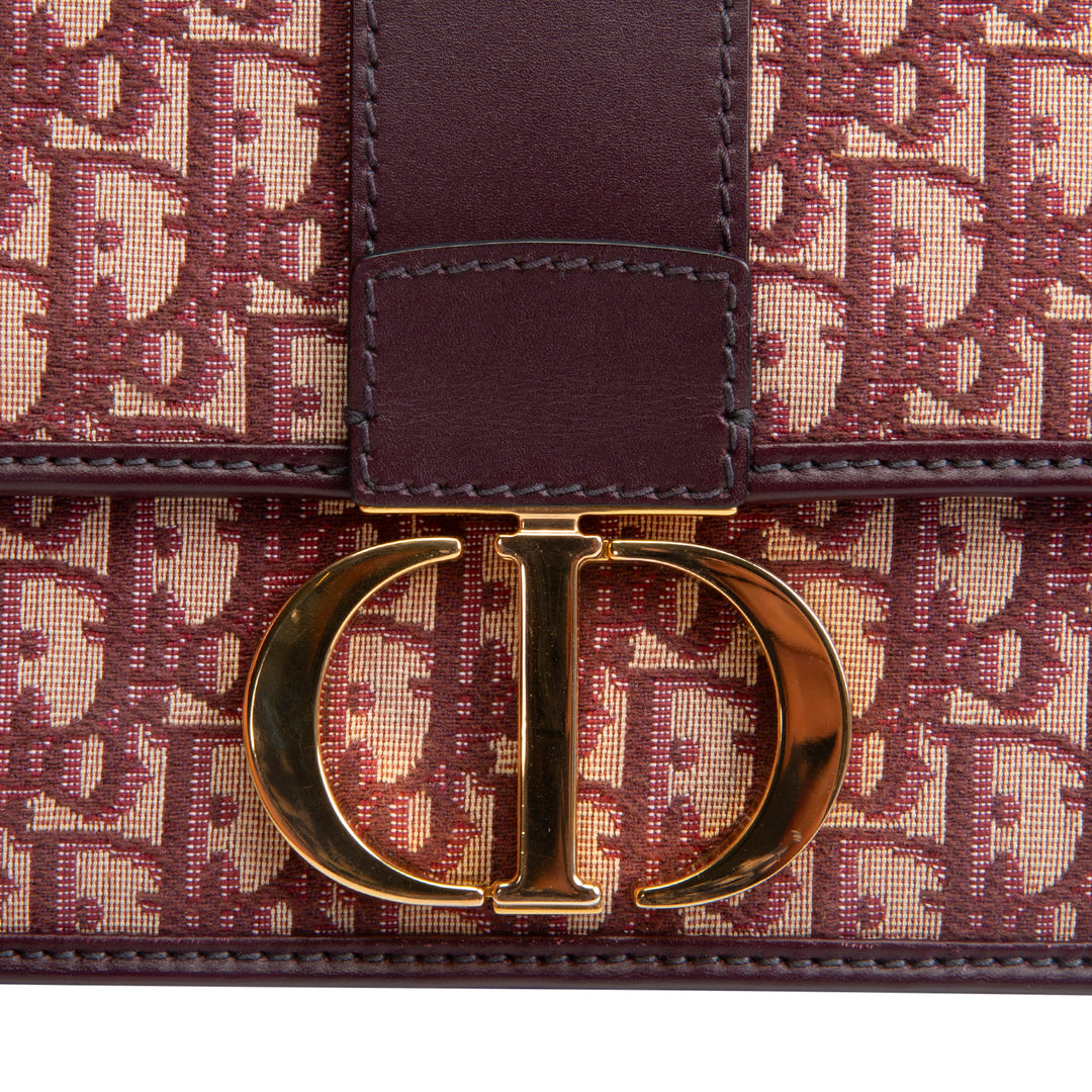 DIOR Oblique 30 Montaigne - Burgundy