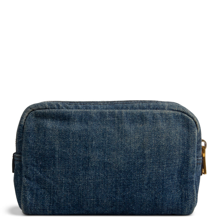 PRADA Denim Cosmetic Bag - Blue OUTLET FINAL SALE