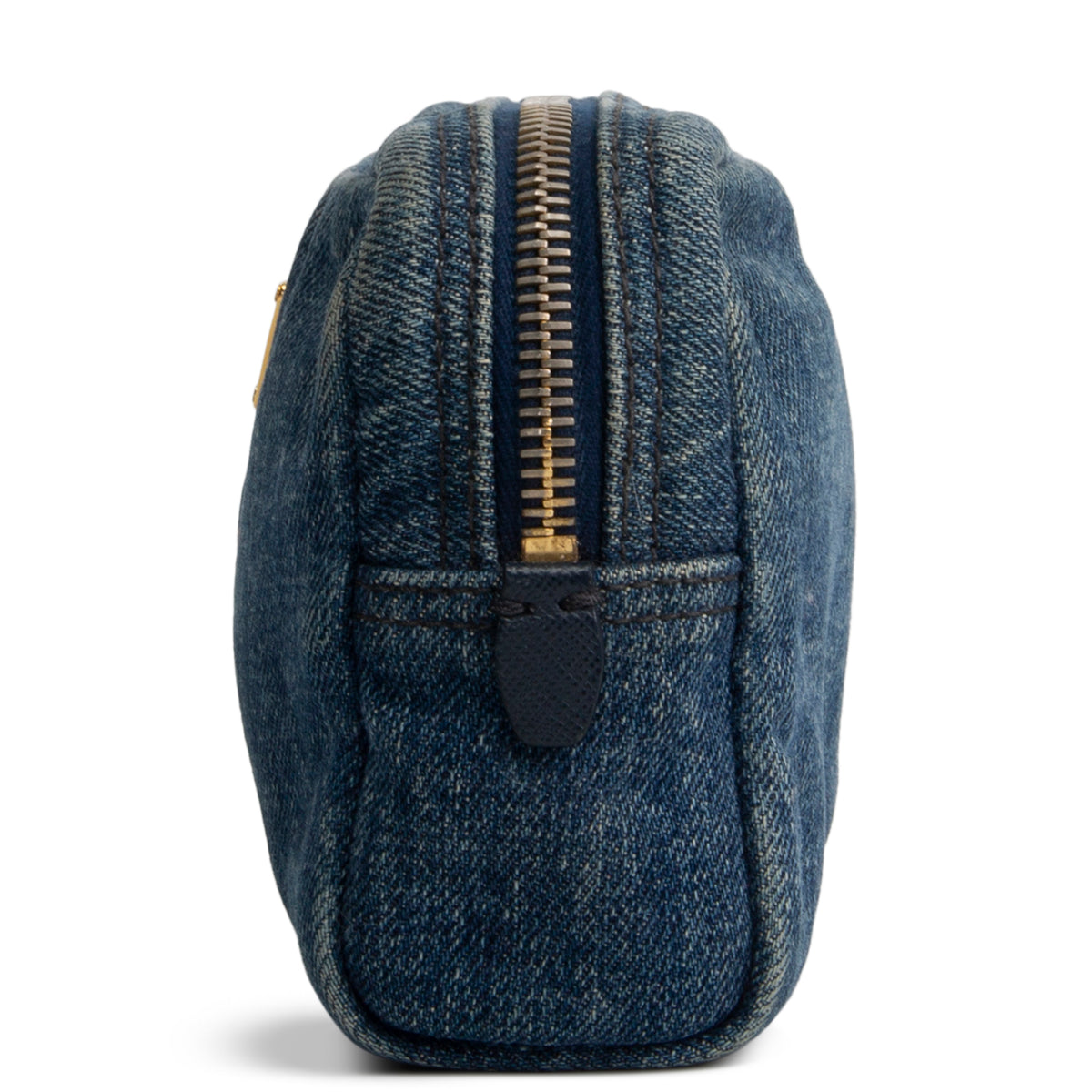 PRADA Denim Cosmetic Bag - Blue OUTLET FINAL SALE