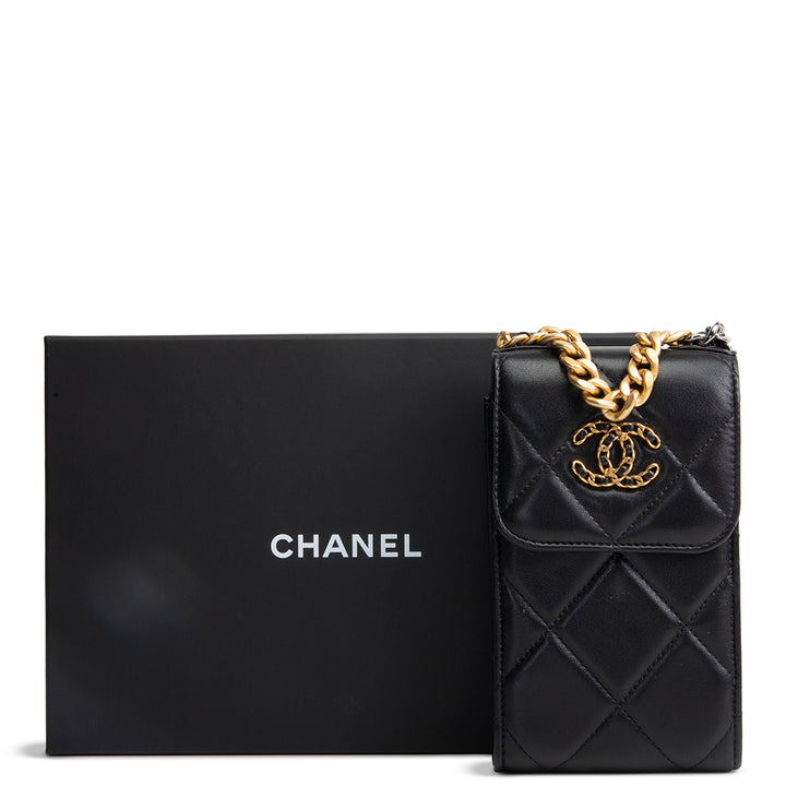 CHANEL Chanel 19 Phone Holder w/ Chain