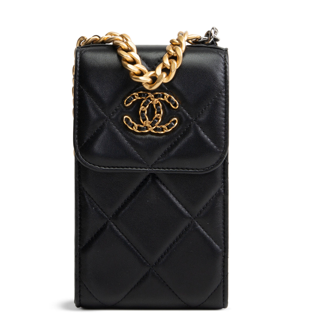 CHANEL Chanel 19 Phone Holder w/ Chain