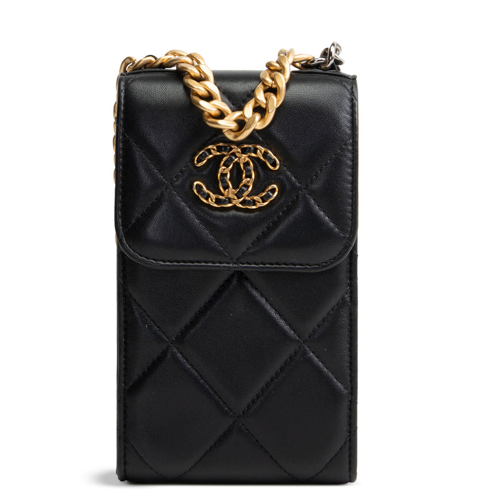 CHANEL Chanel 19 Phone Holder w/ Chain