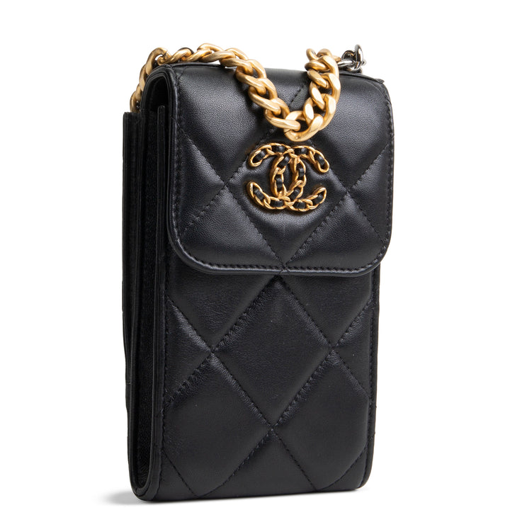 CHANEL Chanel 19 Phone Holder w/ Chain