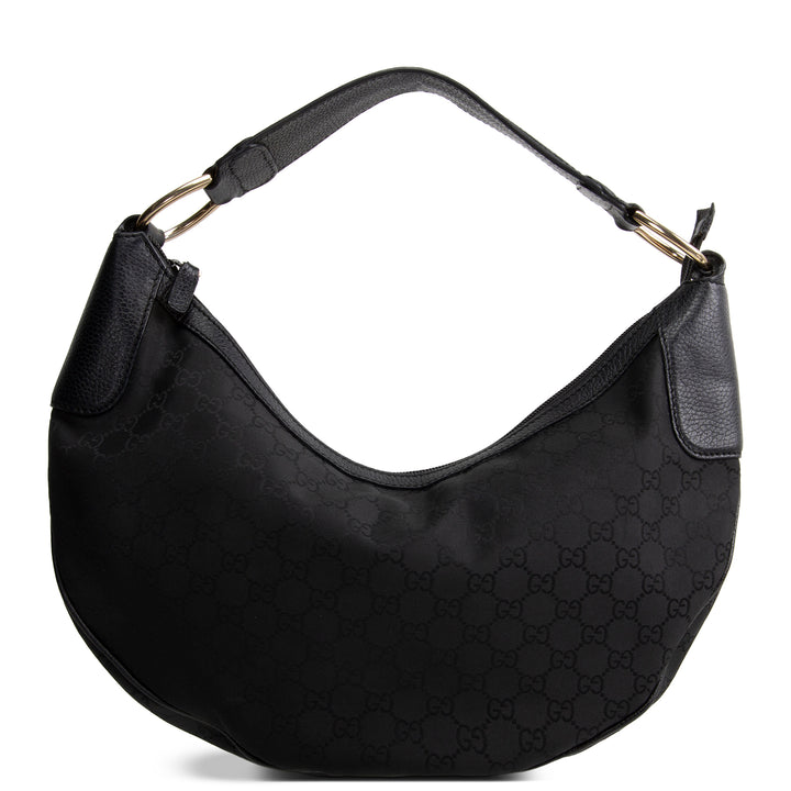 GUCCI GG Nylon Half Moon Hobo