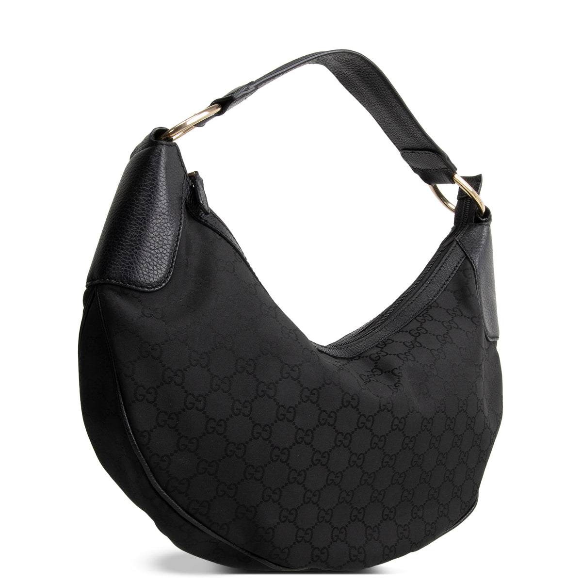 GUCCI GG Nylon Half Moon Hobo