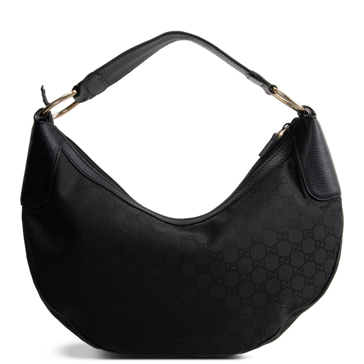 GUCCI GG Nylon Half Moon Hobo