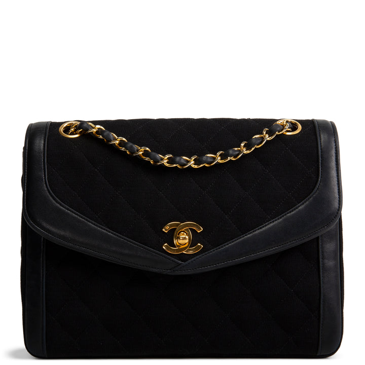 CHANEL Vintage Sac Timeless Jersey Flap Bag
