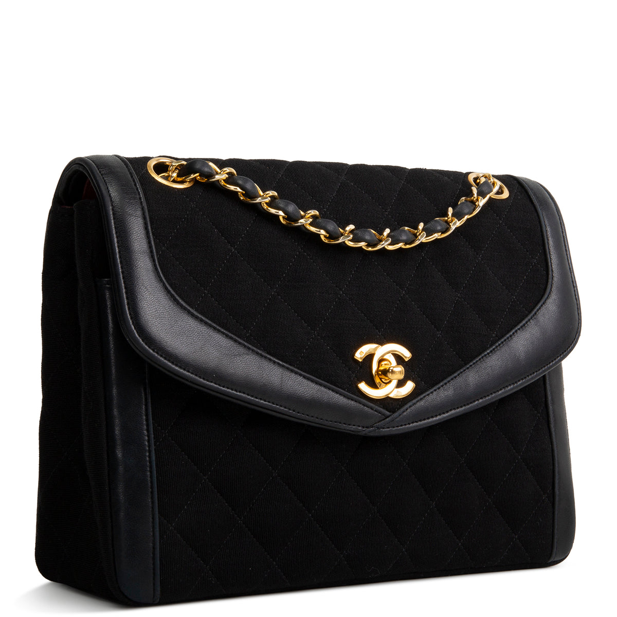 CHANEL Vintage Sac Timeless Jersey Flap Bag