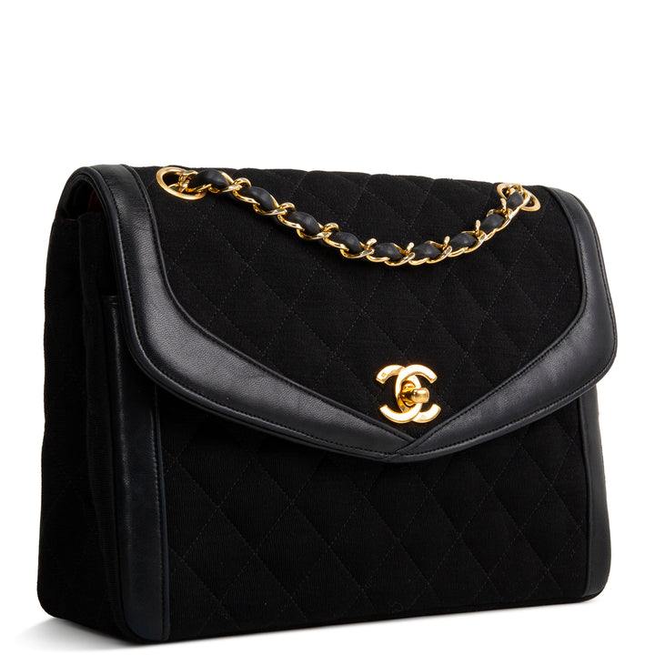 CHANEL Vintage Sac Timeless Jersey Flap Bag