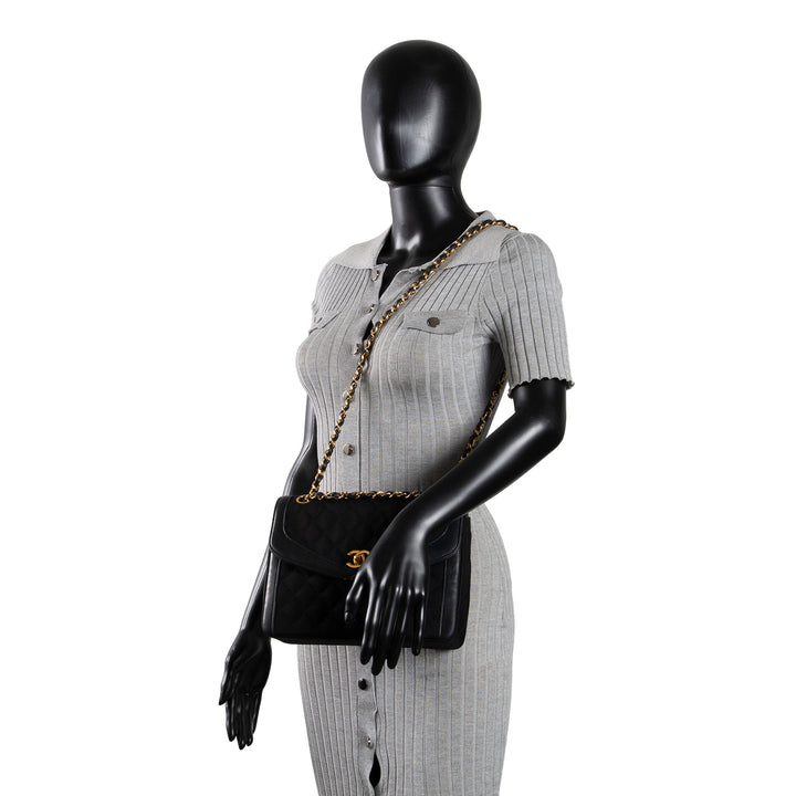 CHANEL Vintage Sac Timeless Jersey Flap Bag