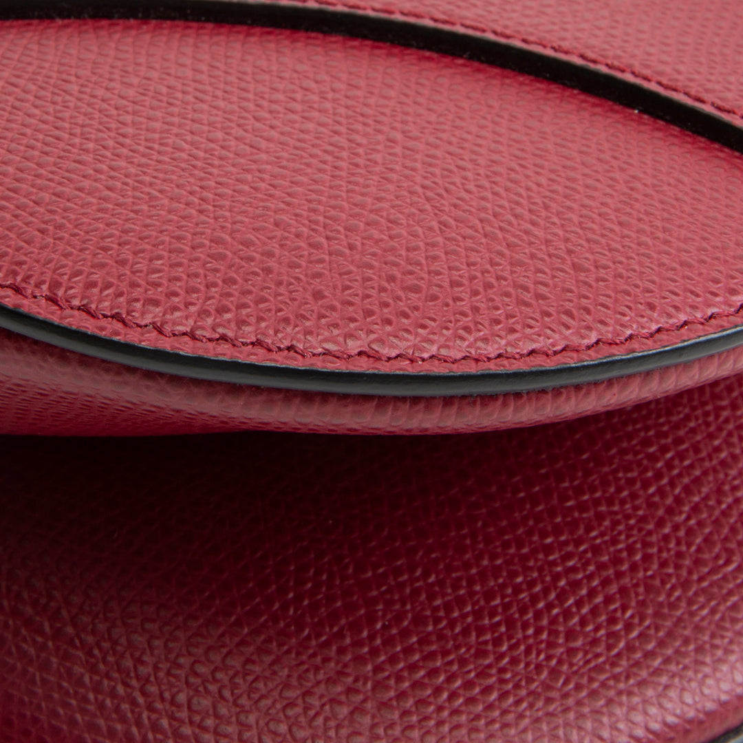 DIOR Leather Saddle Bag - Burgundy