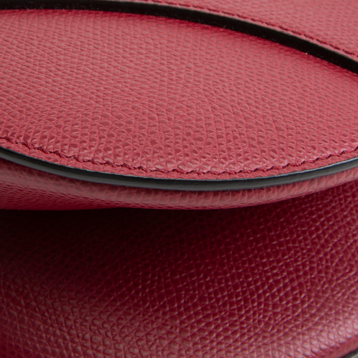 DIOR Leather Saddle Bag - Burgundy