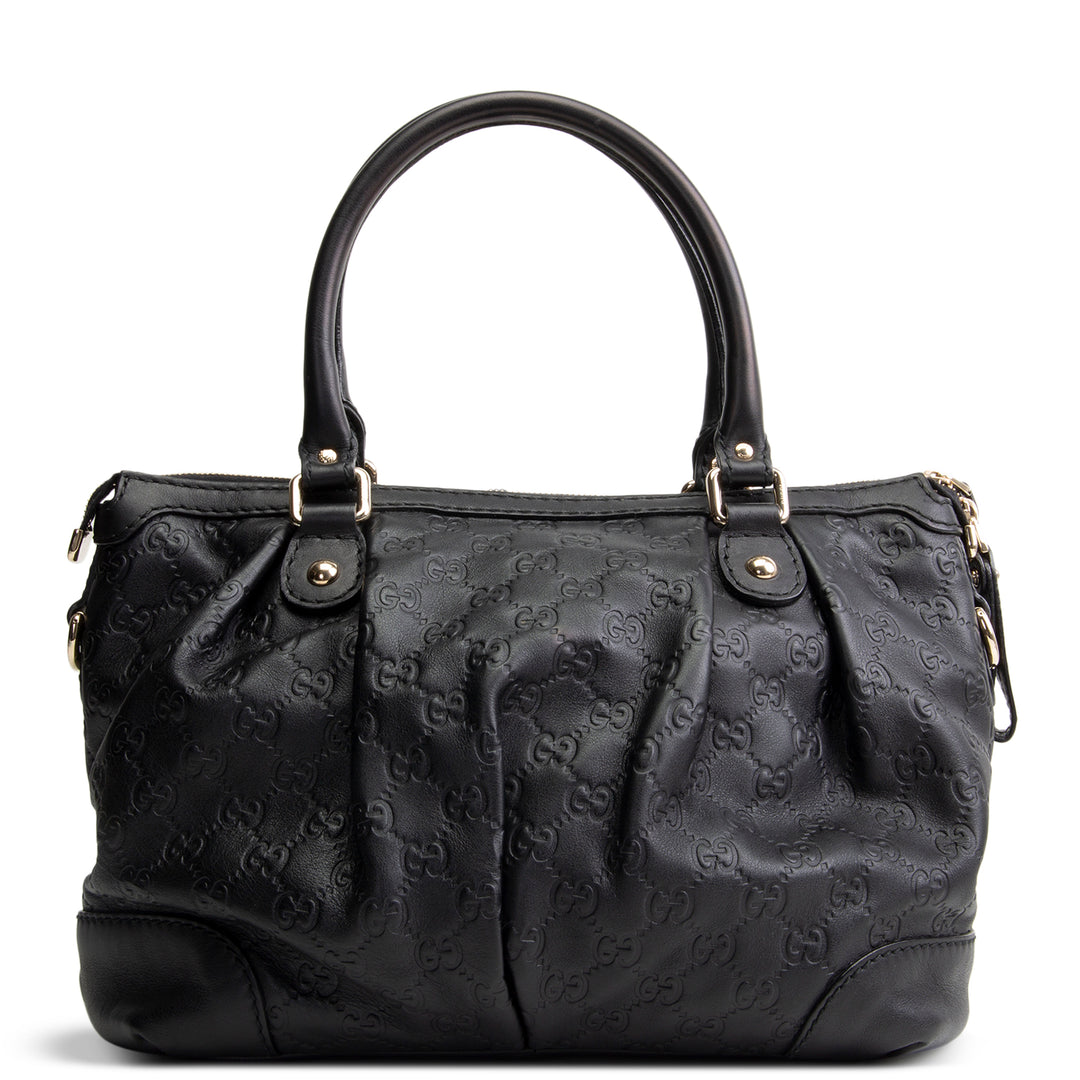 GUCCI Guccissima Sukey Shoulder Bag - Black