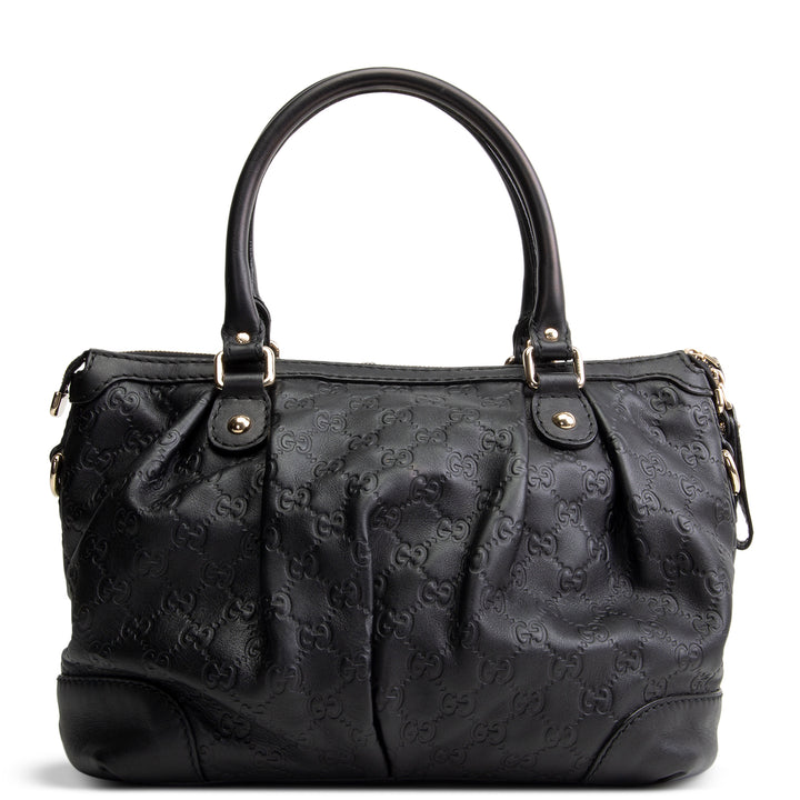 GUCCI Guccissima Sukey Shoulder Bag - Black