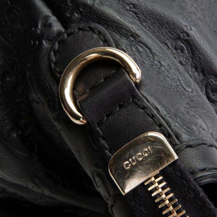GUCCI Guccissima Sukey Shoulder Bag - Black