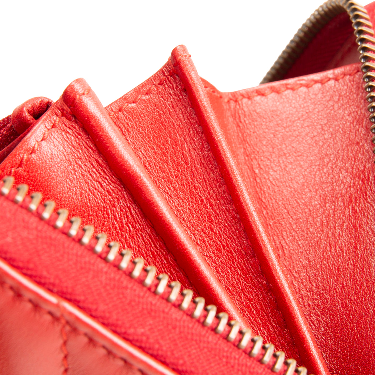 GUCCI Leather Double G Marmont Continental Wallet - Red OUTLET FINAL SALE