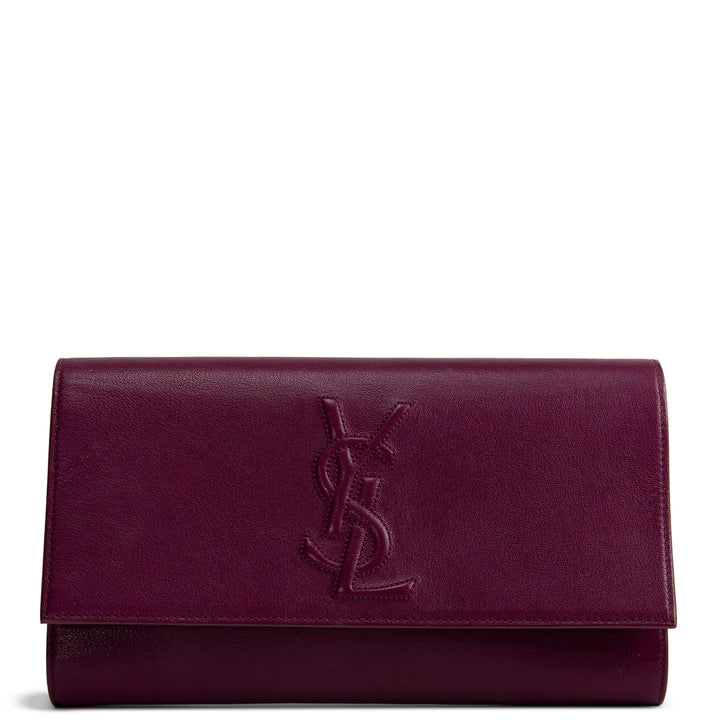SAINT LAURENT Leather Belle De Jour Clutch