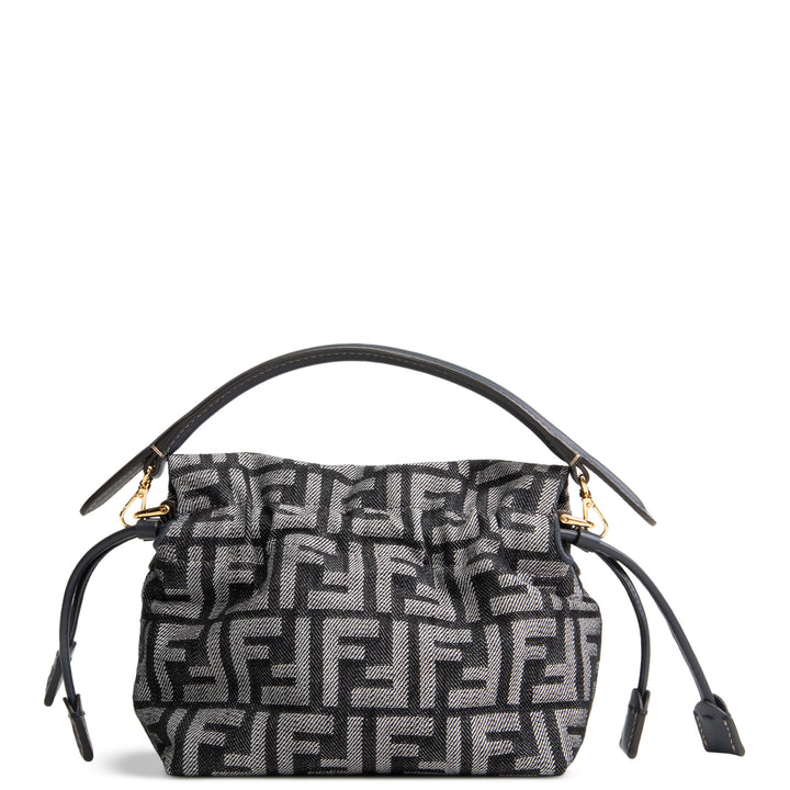 FENDI Small Zucca Denim Mama Baguette - Navy Blue