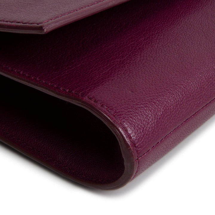 SAINT LAURENT Leather Belle De Jour Clutch