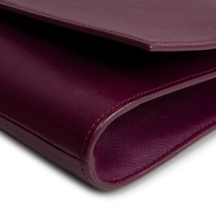 SAINT LAURENT Leather Belle De Jour Clutch