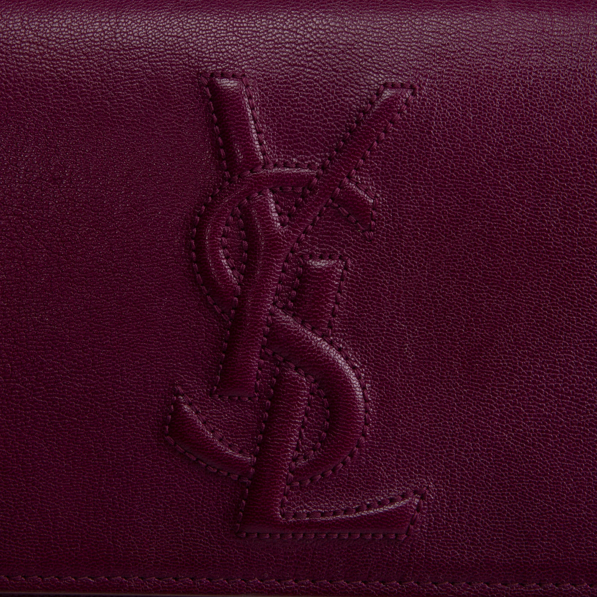 SAINT LAURENT Leather Belle De Jour Clutch