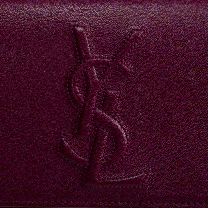 SAINT LAURENT Leather Belle De Jour Clutch