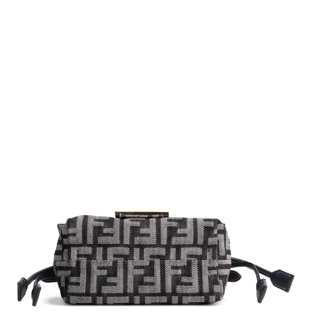 FENDI Small Zucca Denim Mama Baguette - Navy Blue