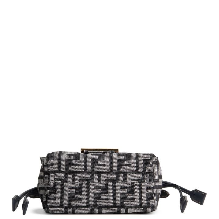 FENDI Small Zucca Denim Mama Baguette - Navy Blue