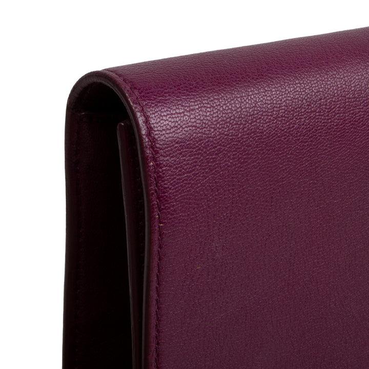 SAINT LAURENT Leather Belle De Jour Clutch