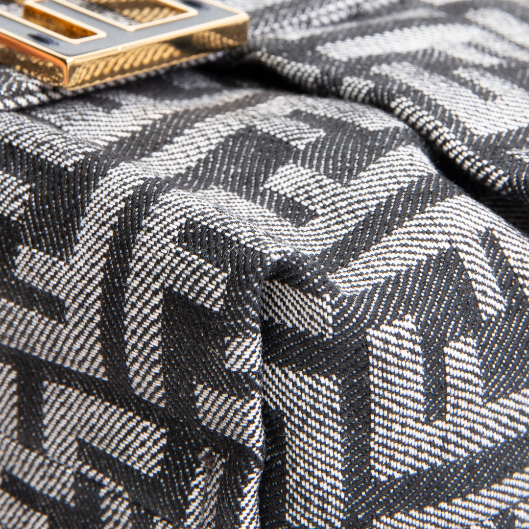 FENDI Small Zucca Denim Mama Baguette - Navy Blue