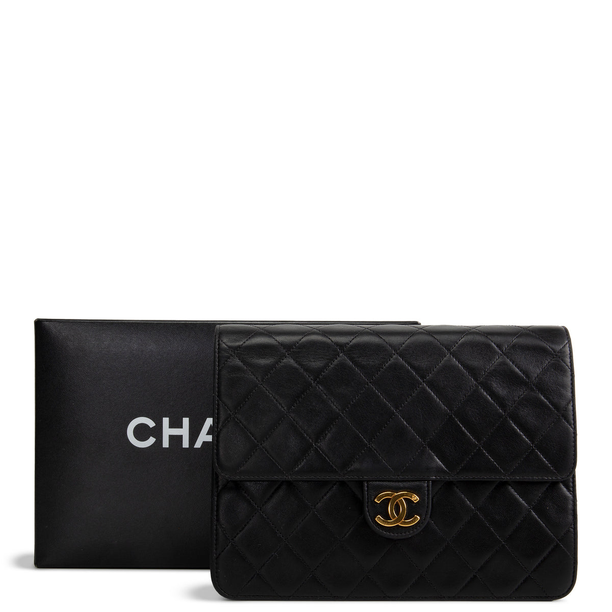 CHANEL Vintage Push Lock Single Flap
